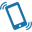 niebieska ikona w kształcie telefonu